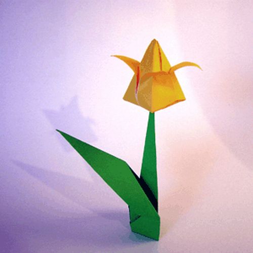 Цветы из бумаги видео тюльпаны
