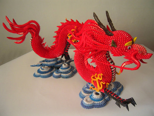 3d origami dragon