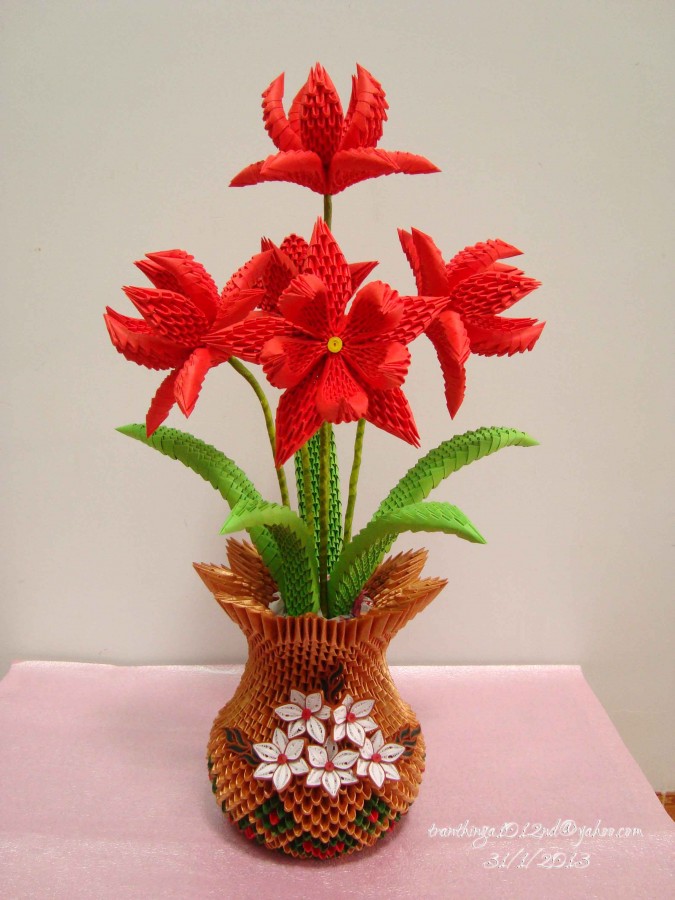 3d origami flower