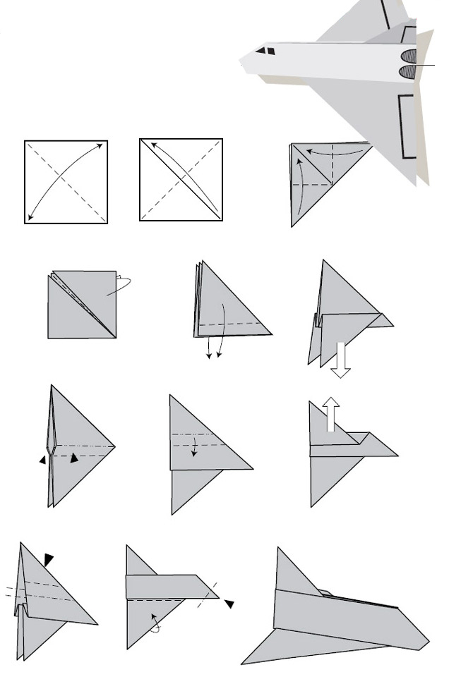 avion en origami