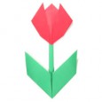 Easy origami flower for kids