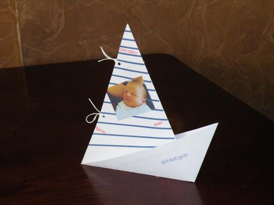 faire part naissance origami