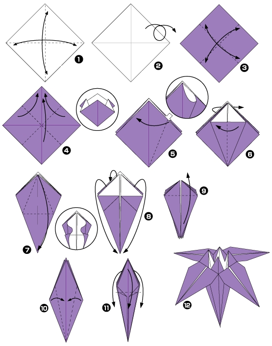 fleurs origami