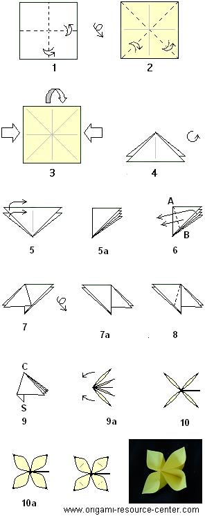 flower origami easy
