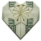 money origami heart