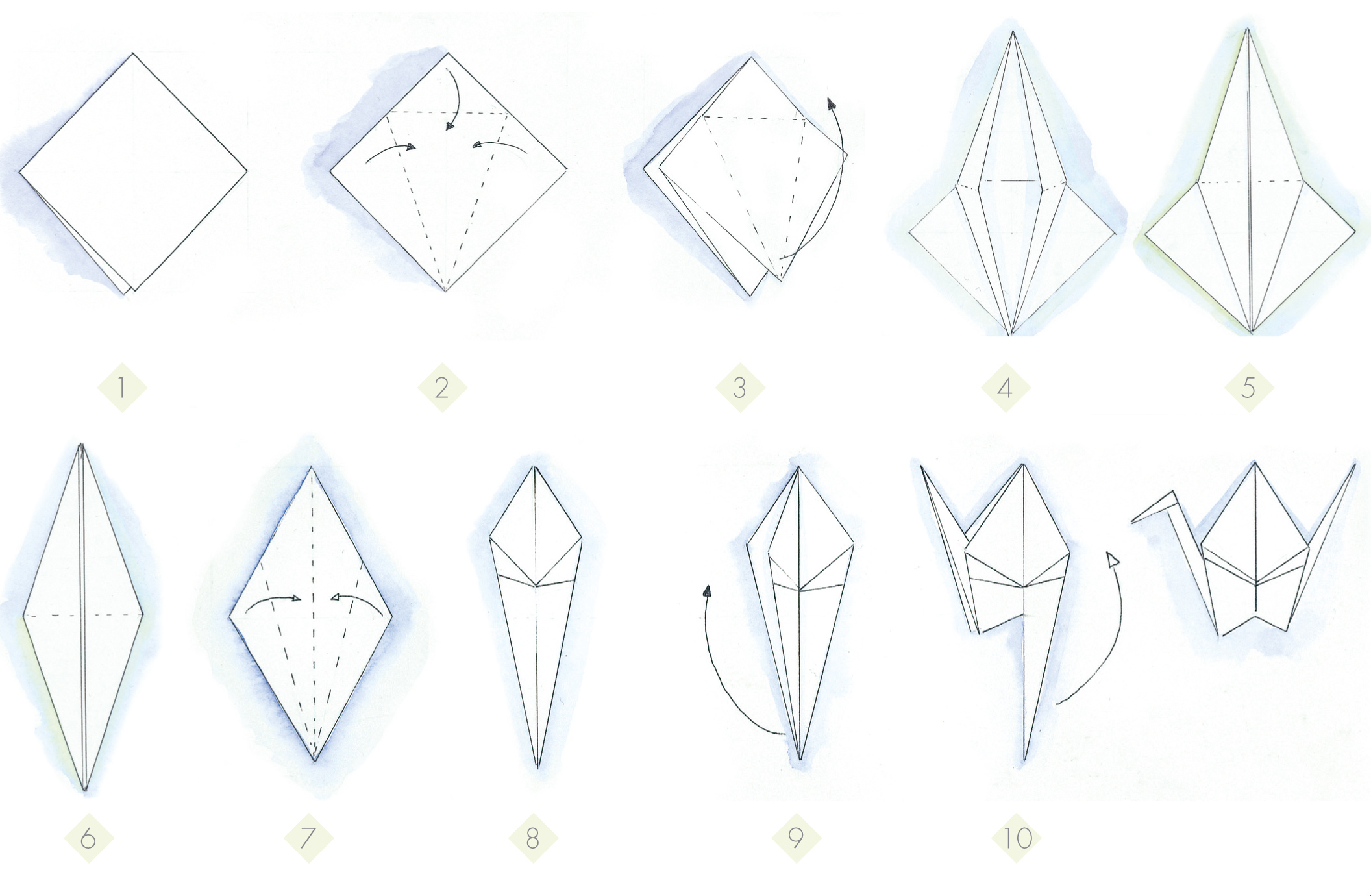 oiseau origami facile