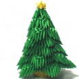 Origami 3d christmas tree