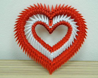 origami 3d heart