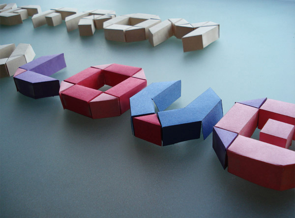 origami 3d letters