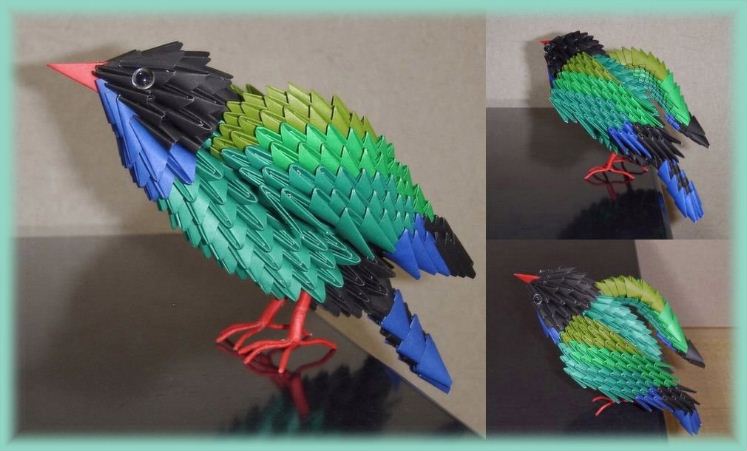 Origami 3d oiseau