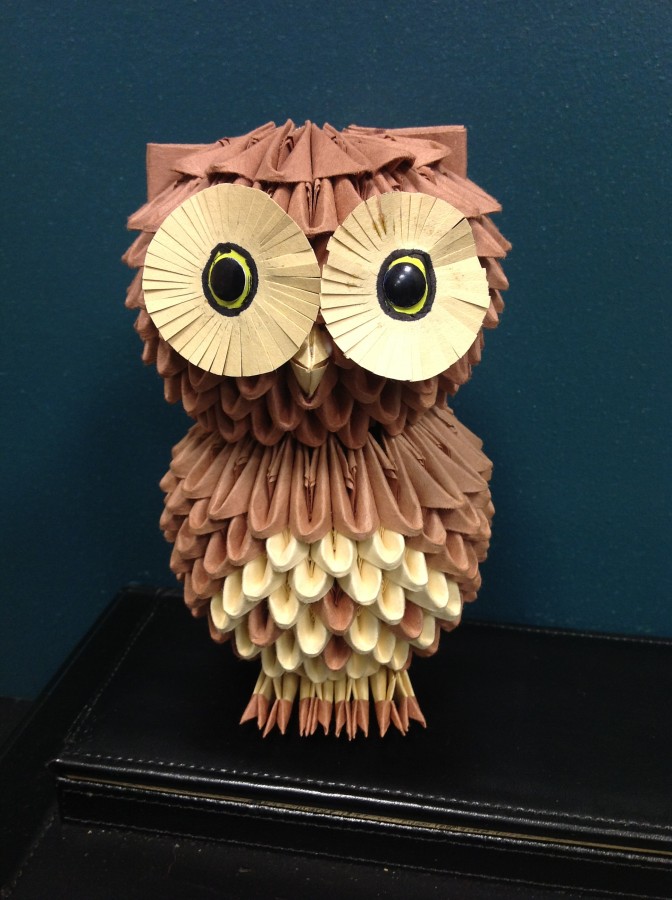 origami 3d owl