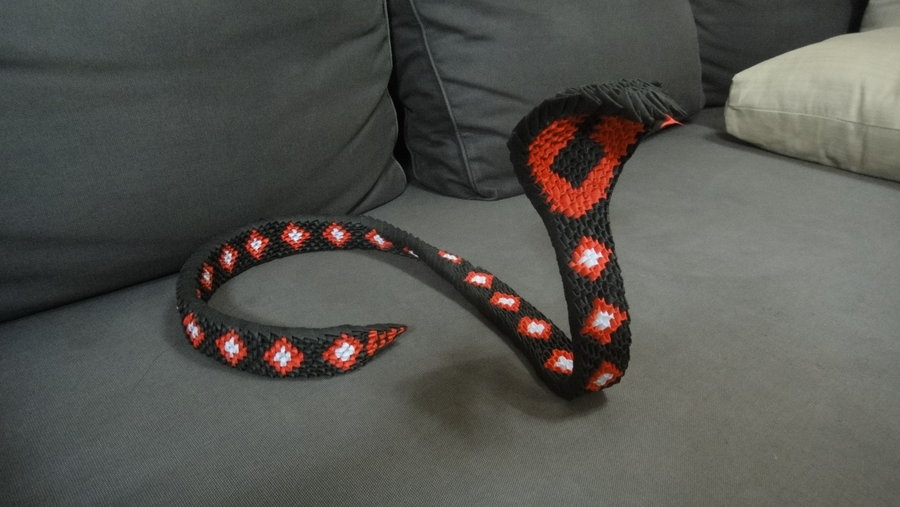 origami 3d snake