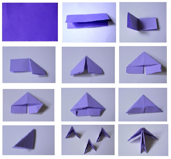 origami 3d triangle instructions