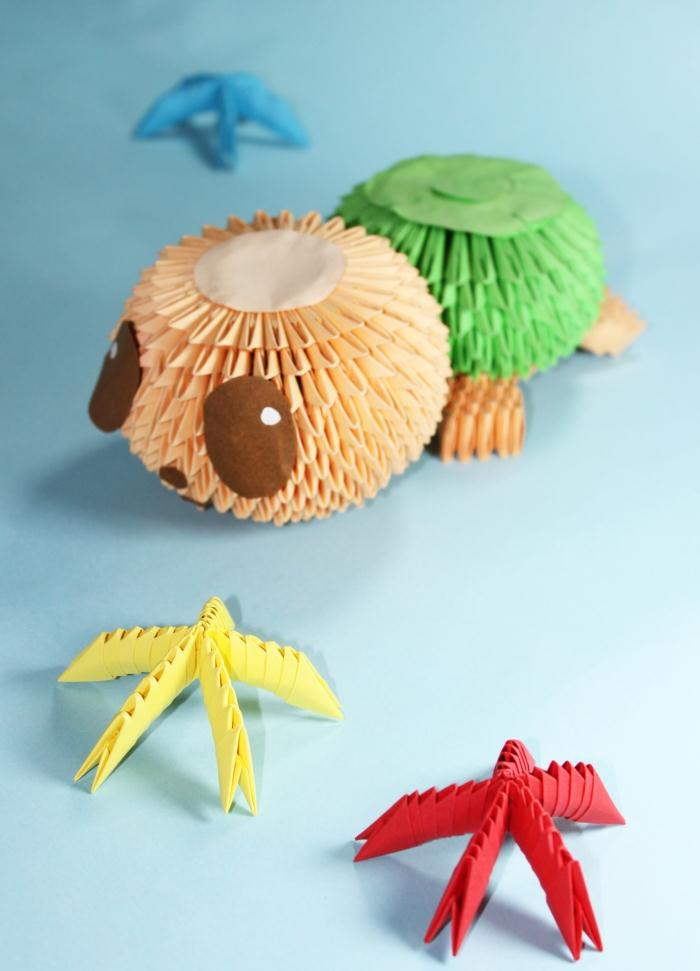 origami 3d turtle