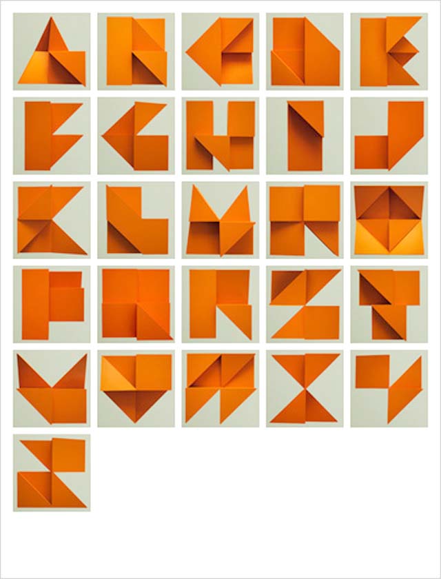 origami alphabet 3d