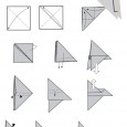 Origami avions en papier