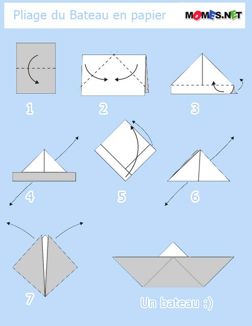 origami bateau papier