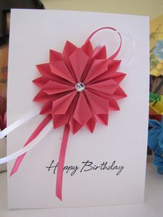 origami birthday card