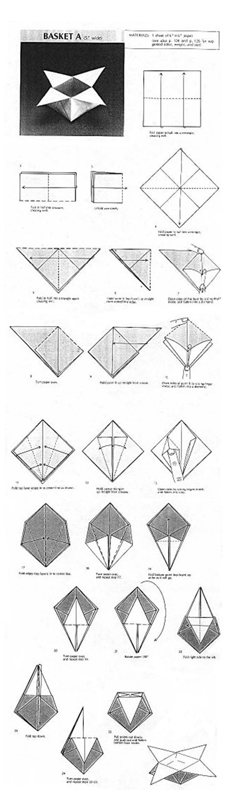 origami boite etoile