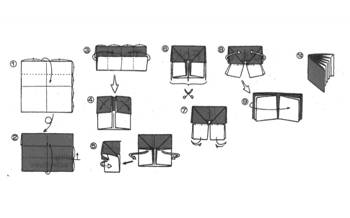 origami book diagram