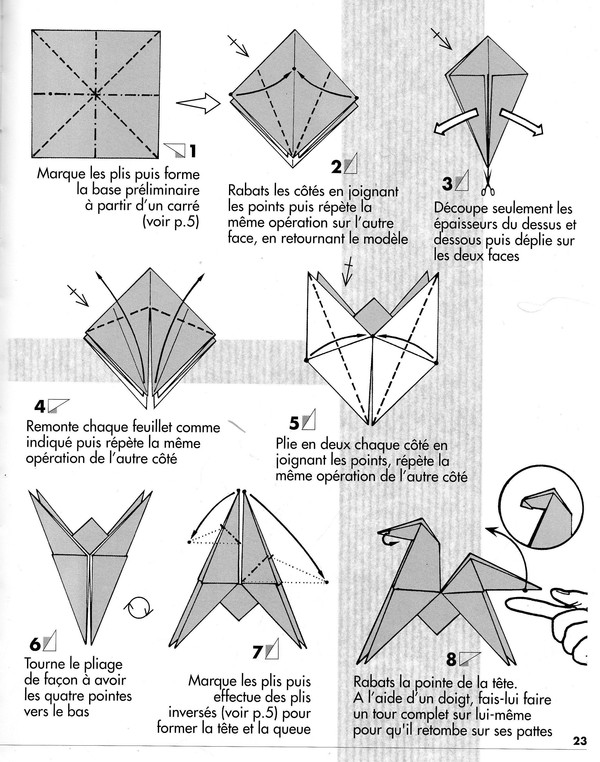 origami cheval facile