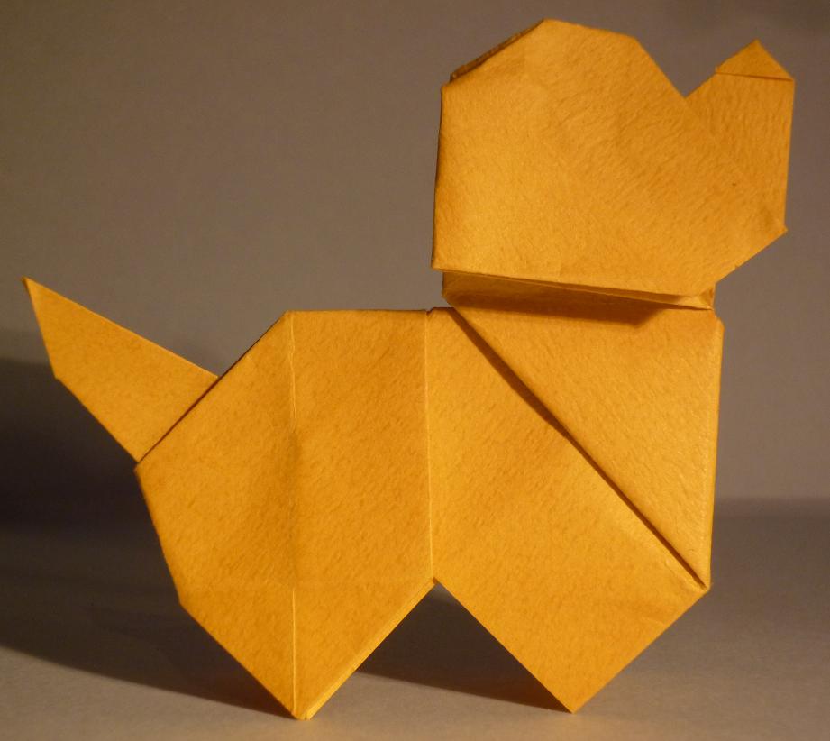 origami chien en papier