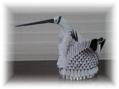 origami crane 3d