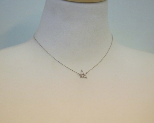 origami crane necklace