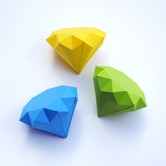 origami diamond 3d