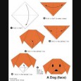 Origami dog face