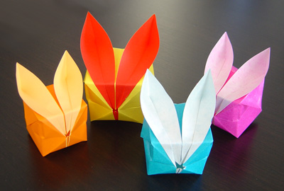 origami easter bunny
