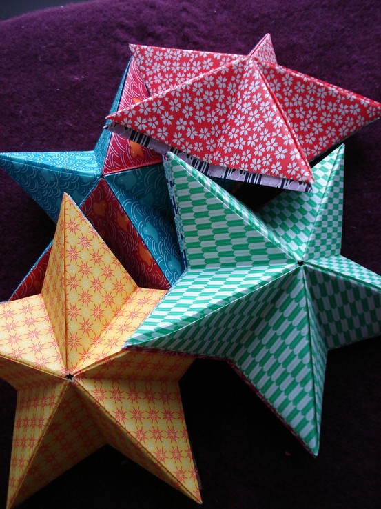 origami etoile de noel
