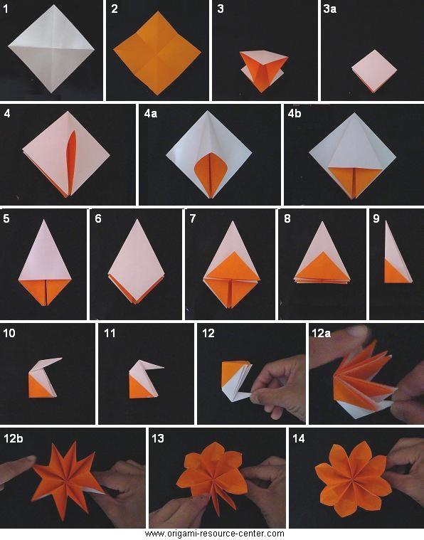 origami flower tutorial