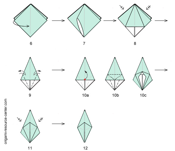 origami frog base