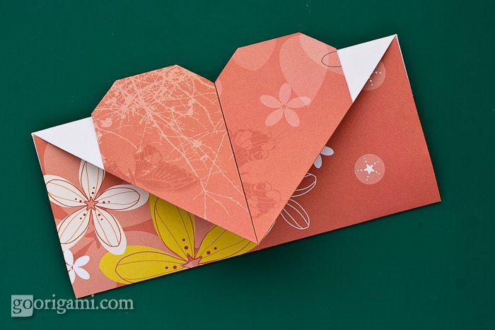 origami heart envelope