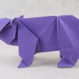 Origami hippo