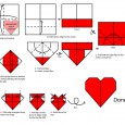 Origami love heart