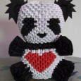 Origami panda 3d