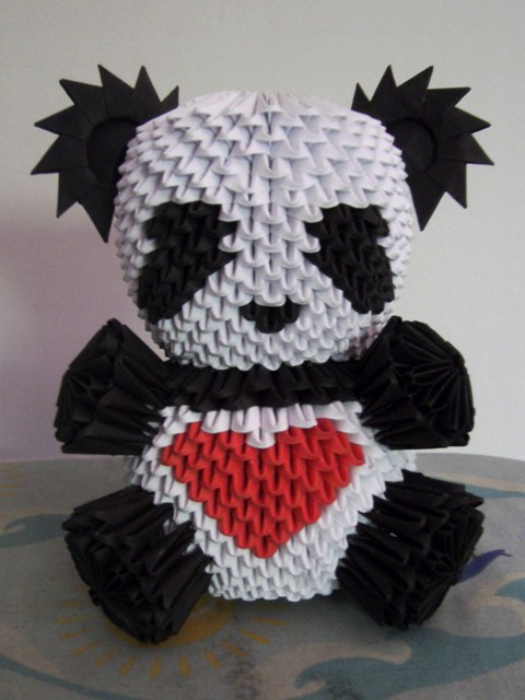 origami panda 3d