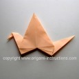 Origami paper bird