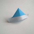 Origami paper hat