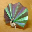 Origami peacock