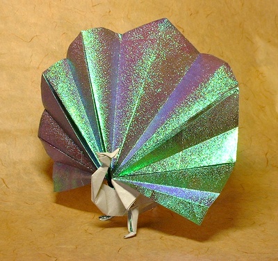 origami peacock