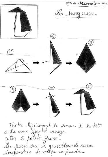 origami pingouin facile