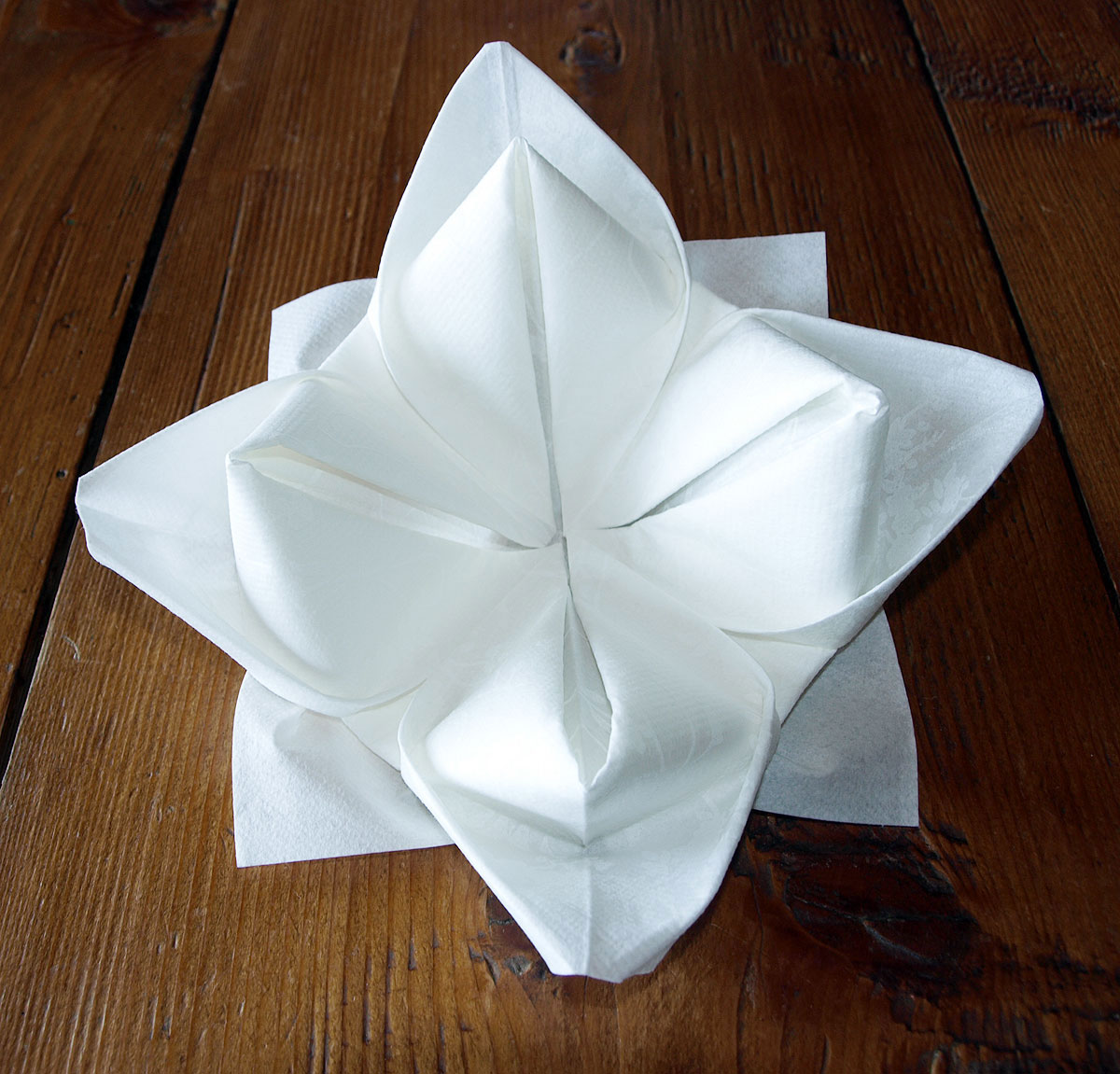 origami pliage de serviette