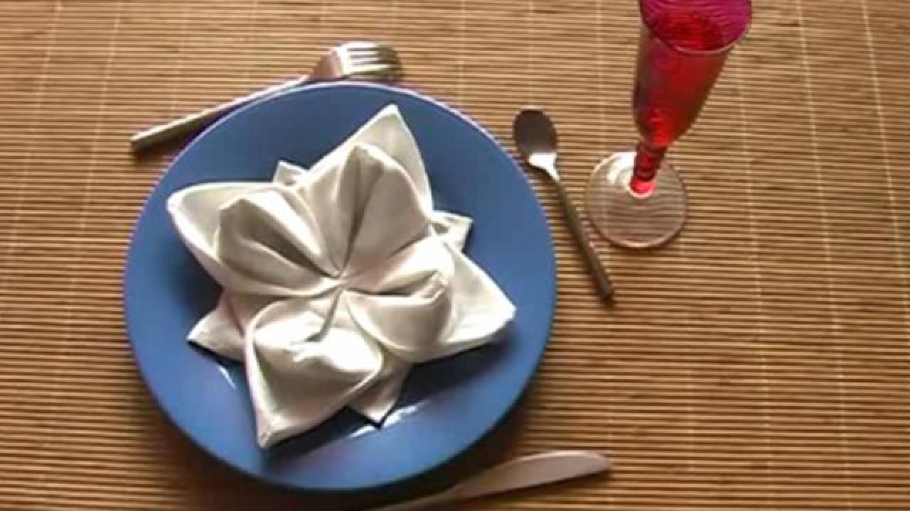 origami pliage serviette de table