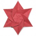 Origami poinsettia