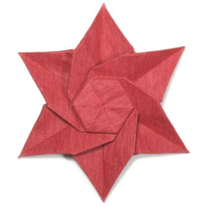 origami poinsettia