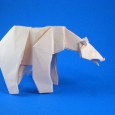 Origami polar bear