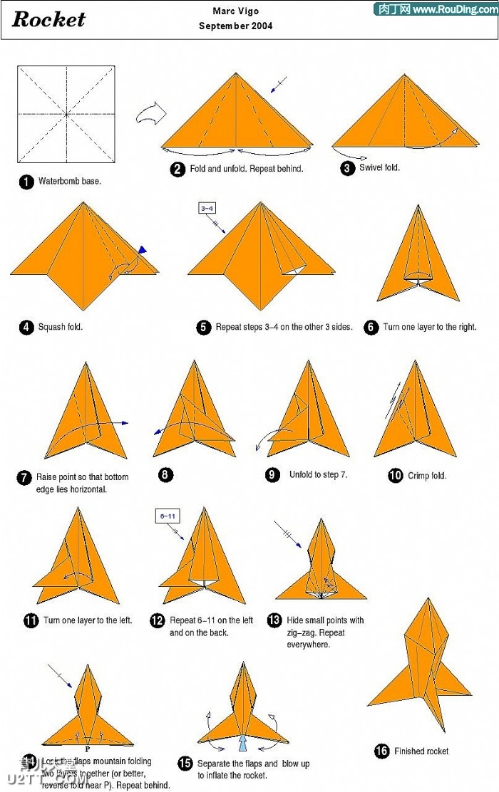 origami rocket